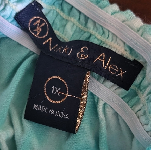 Reese Dipdye Tie Dye Smock Off The Shoulder Top Size 1X - Picture 10 of 11